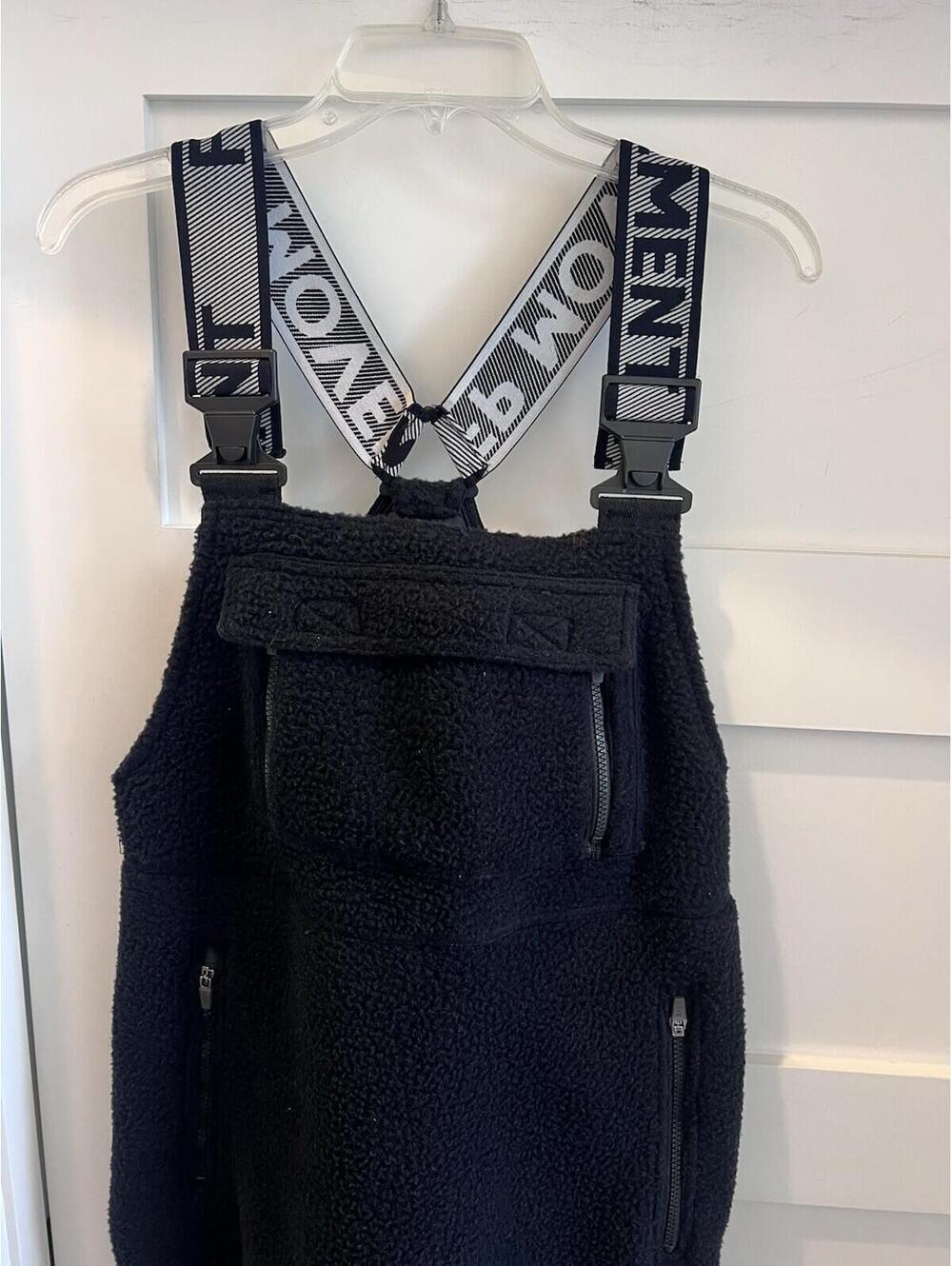 Free People Movement Women’s Black Fleece Snow Bib Pants Size Large - Picture 14 of 16